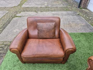 BAXTER bruin buffel leer design fauteuil/stoel beschikbaar voor biedingen