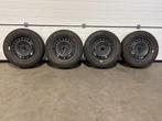 15" hankook winterbanden st. 4 x 100 opel corsa, fiat punto, Auto-onderdelen, Ophalen, Gebruikt, 15 inch, Banden en Velgen