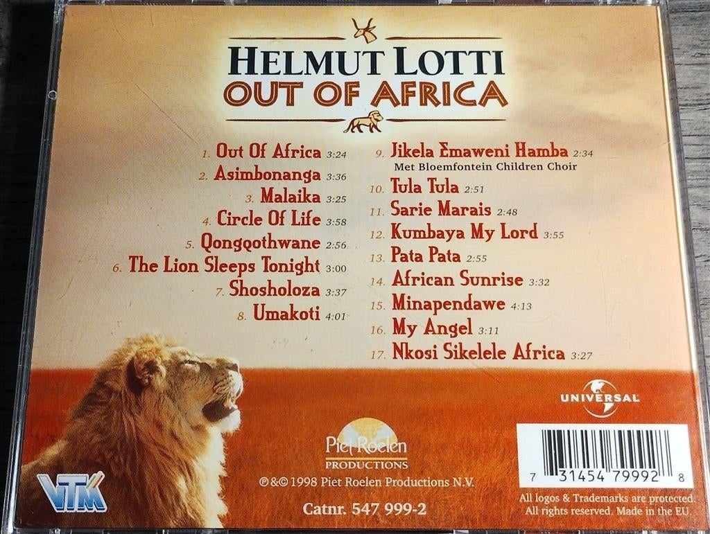 Helmut Lotti - Out Of Africa, Cd's en Dvd's, Ophalen of Verzenden, Classicisme, Zo goed als nieuw, Kamermuziek