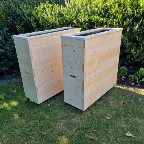 2x plantenbak | bloembak | Hout | 114cm, Tuin en Terras, Bloembakken en Plantenbakken, Zo goed als nieuw, Hout, Binnen, Balkon