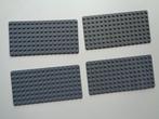 4 Grijze Lego grondplaatjes., Ophalen of Verzenden, Zo goed als nieuw, Complete set, Lego