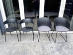 Eetkamerstoelen zwart 4 stuks, Ophalen, Zo goed als nieuw, Vier, Zwart