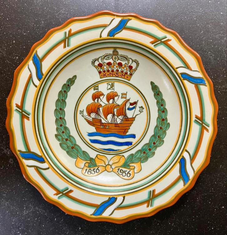 KNSM Herdenkingsbord 100 Jaar - Koninklijke Plateelbakkerij, Antiek en Kunst, Antiek | Wandborden en Tegels, Verzenden