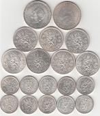 Een complete serie zilveren munten Juliana, Postzegels en Munten, Munten | Nederland, 1 gulden, Koningin Juliana, Setje, Zilver