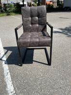 EETKAMERSTOEL INDUSTRIËLE ANTRACIET ARMLEGGERS ACTIE PRIJS