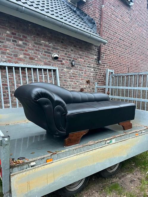 Leren retro bank, Antiek en Kunst, Antiek | Meubels | Stoelen en Banken, Ophalen