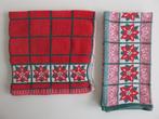 Vintage Elias kerst handdoek en theedoek kerstster poinsetta, Diversen, Kerst, Ophalen of Verzenden, Zo goed als nieuw