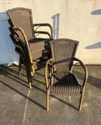 47 stuks nette horeca Rotanlook terrasstoelen, stapelbaar, Huis en Inrichting, Stoelen, Ophalen, Riet of Rotan, Bruin, Zo goed als nieuw