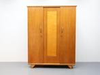 Vintage kledingkast 3 deurs eiken / wortel noten, 150 tot 200 cm, Ophalen of Verzenden, 50 tot 75 cm, Zo goed als nieuw