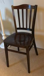 Vintage bruin houten keukenstoel, Ophalen, Gebruikt, Bruin, Eén