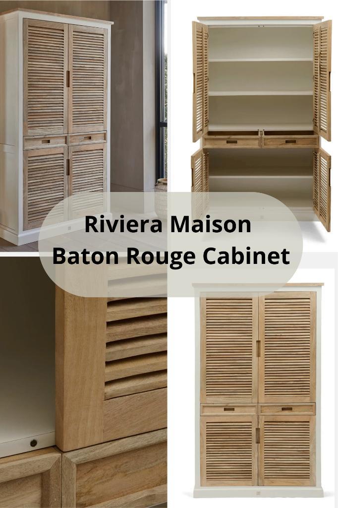 Riviera Maison Baton Rouge Cabinet – landelijke buffetkast, Huis en Inrichting, Kasten | Buffetkasten, Nieuw, 200 cm of meer, 25 tot 50 cm