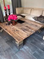 Opium salontafel 1.50 x 1.50 hardhout, Huis en Inrichting, Ophalen, 150 tot 200 cm, Vierkant, Zo goed als nieuw