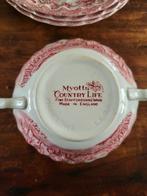 Myotts country life 3 stuks soepkom met onderzetter, Ophalen of Verzenden, Zo goed als nieuw, Glas of Kopje