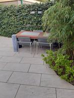 Stalen tuintafel, Tuin en Terras, Gebruikt, Rechthoekig, Metaal, Ophalen