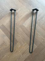 Stalen 2x Tafelpoten / Bureaupoten - Metaal Zwart, Ophalen, Tafelpoot, Gebruikt, Minder dan 50 cm