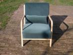 Te koop Mark Fauteuil Fluweel Flesgroen, Modern, 75 tot 100 cm, Zo goed als nieuw, Hout