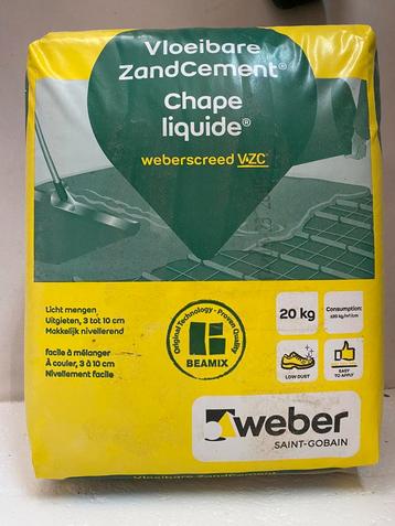 Vloeibaar zandcement van Weber 3 x 20 kilo beschikbaar voor biedingen