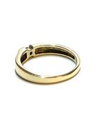 14k gouden ring met een saffier, -, -, Ophalen of Verzenden, Dame