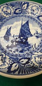 Wandbord delfts met boten, Ophalen of Verzenden, 'T Olde Gre-j, Info@toldegrej.nl, Endepoelstraat 20f Didam