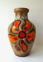 Keramiek grote vaas bruin oranje zonnebloem Carstens 368-g, Antiek en Kunst, Ophalen of Verzenden