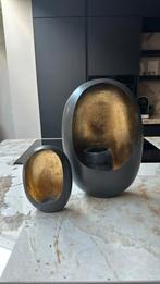 Richmond egg windlichten roann zwart goud, Ophalen of Verzenden, Zo goed als nieuw, Zwart, Metaal