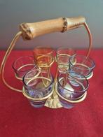 Set van 6 vintage borrelglaasjes jaren 50, Verzamelen, Glas en Borrelglaasjes, Ophalen of Verzenden, Zo goed als nieuw, Borrel- of Shotglas
