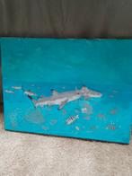 Haai schilderij, Ophalen