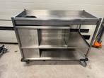 RVS Horeca Kar/Serveerwagen - 100x150cm, Ophalen of Verzenden, Gebruikt