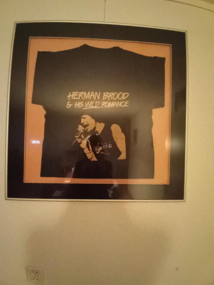 Herman Brood T-shirt in Lijst lijst is 75/75 cm, Antiek en Kunst, Kunst | Overige Kunst, Ophalen of Verzenden