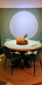 Ronde tafel, Huis en Inrichting, Tafels | Eettafels, Overige materialen, Gebruikt, Rond, Ophalen of Verzenden