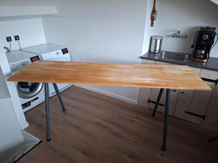 Verstelbaar bureau, Huis en Inrichting, Tafels | Eettafels, Gebruikt, 150 tot 200 cm, 50 tot 100 cm, Rechthoekig, Overige houtsoorten