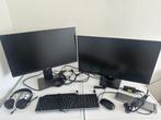 Complete thuiswerk setup - 2x monitor, docking station, etc, Computers en Software, Monitoren, Ophalen, IPS, Full HD, Zo goed als nieuw