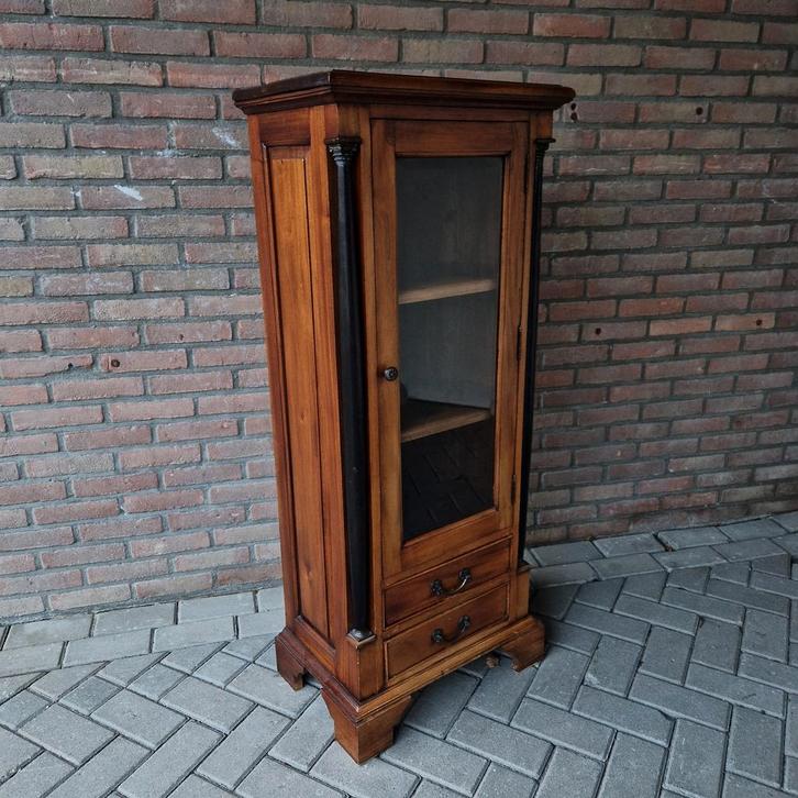 Klassieke vitrinekast servies kast Empire stijl vintage kast, Antiek en Kunst, Antiek | Meubels | Kasten, Ophalen of Verzenden