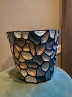 2 bloempotten bloempot vaas pot blauw grijs apart, Huis en Inrichting, Rond, Ophalen of Verzenden, Zo goed als nieuw