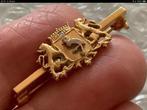 Antieke Gouden broche dasspeld wapen Den Haag Diamand 14 kar, Sieraden, Tassen en Uiterlijk, 4 tot 7 cm, Verzenden, Zo goed als nieuw