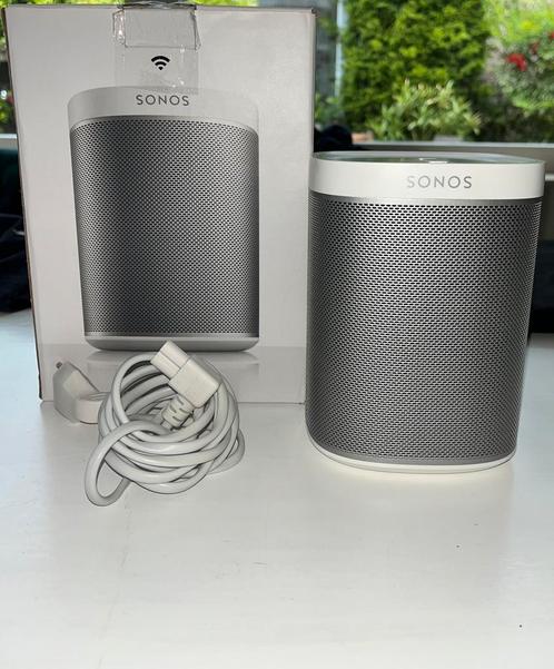 Sonos Play 1, gen1, wit, refurbished, Audio, Tv en Foto, Luidsprekers, Zo goed als nieuw, Front, Rear of Stereo speakers, Sonos