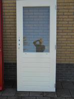 Hardhouten buitendeur 85,5 x 198,2 dubbelglas met inkeping v, Ophalen, 80 tot 100 cm, Minder dan 200 cm, Glas