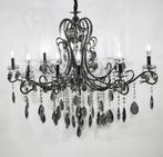 Xl 10 lichts ovaal smoke hanglamp zwart kroonluchter NEW, Huis en Inrichting, Lampen | Kroonluchters, Ophalen of Verzenden, Nieuw