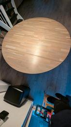 massief eiken eettafel rond 150cm, Ophalen, Zo goed als nieuw