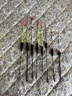 Retro old skool snoekbaars (schuif)dobbers met opberg koker., Watersport en Boten, Ophalen, Gebruikt, Dobber of Lood