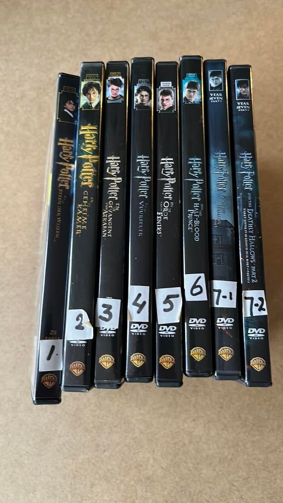 Alle delen Harry Potter, Cd's en Dvd's, Dvd's | Tv en Series, Vanaf 12 jaar, Ophalen, Zo goed als nieuw, Science Fiction en Fantasy