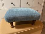 Blauw fluwelen stevig voetenbankje - Perfecte staat!, Ophalen, Minder dan 50 cm, Vierkant, Zo goed als nieuw