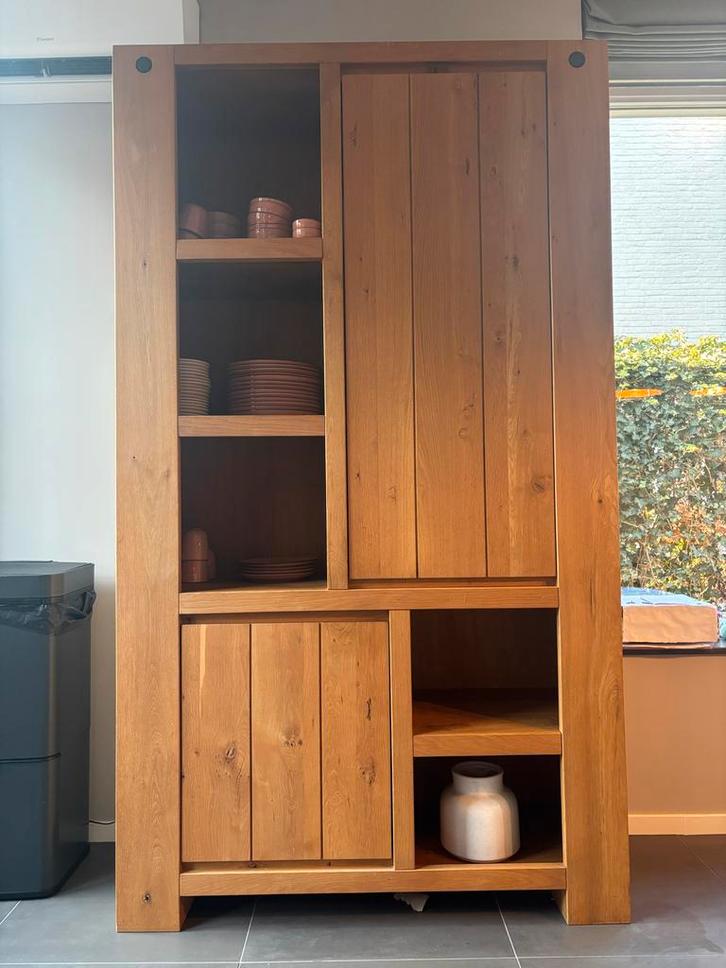 Van Bommel Eiken Meubelset Bolt - 5 meubels incl 6 Stoelen, Huis en Inrichting, Complete inboedels, Ophalen