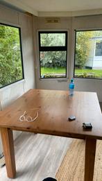 Grenen eettafel 105/105 cm, Ophalen, Gebruikt, Vierkant, 100 tot 150 cm