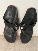 Leren sandalen, echte materialen 38 bijna gratis, Ophalen, Gedragen, Zwart, Slippers