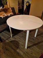 Te koop witte ronde eettafel van Ikea, Ophalen, Kunststof, Rond, Zo goed als nieuw