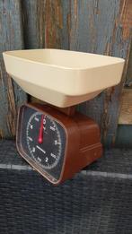 Vintage Soehnle keuken weegschaal bruin, beige bak. 6B1, Tweedehands verkoop, Tweedehands verkoop, Gebruikt, Ophalen of Verzenden