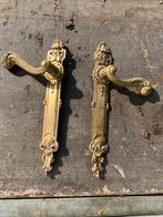 Vintage Messing deurbeslag oude deurklinken, Doe-het-zelf en Verbouw, Hang- en Sluitwerk, Ophalen, Gebruikt, Koper of Messing