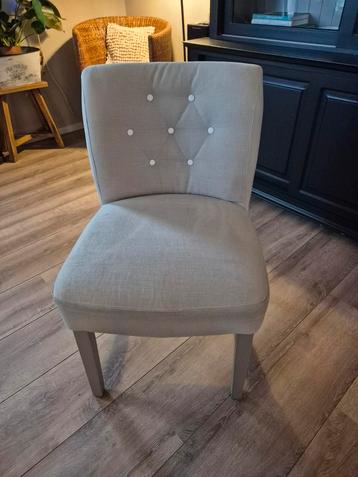 4 stuks eetkamerstoelen, landelijke stijl, grijs