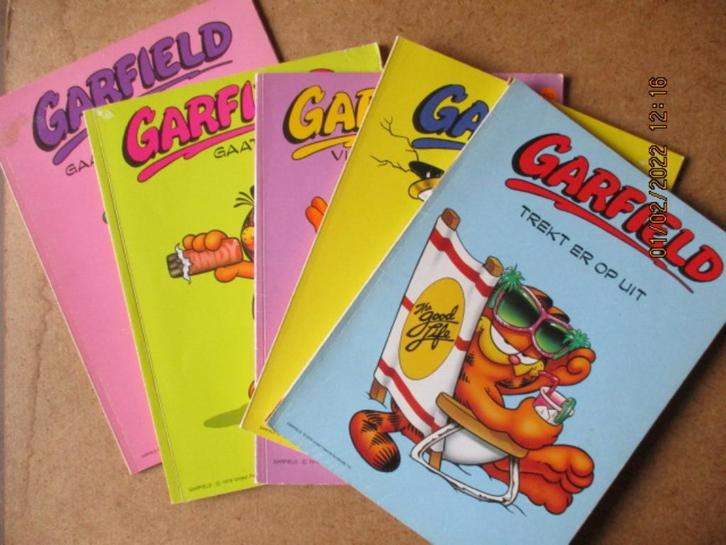 adv5630 garfield foodbook, Boeken, Stripboeken, Gelezen, Eén stripboek, Ophalen